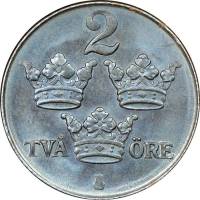 () Монета Швеция 1942 год 2  ""   Железо (Fe)  UNC